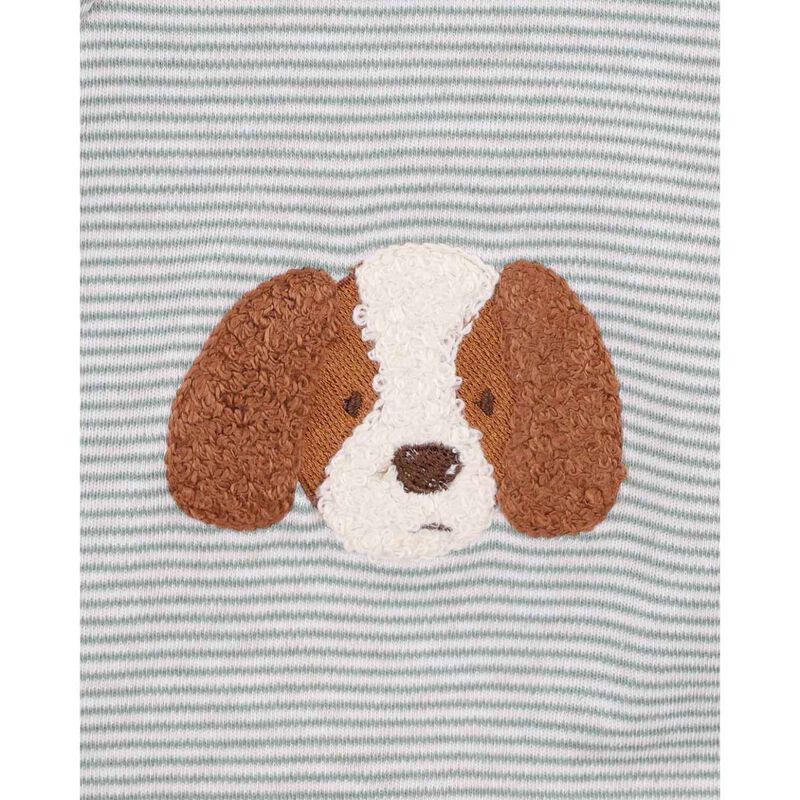 B&eacute;b&eacute; Otto Stripe Organic Ls Zipsuit image number 3